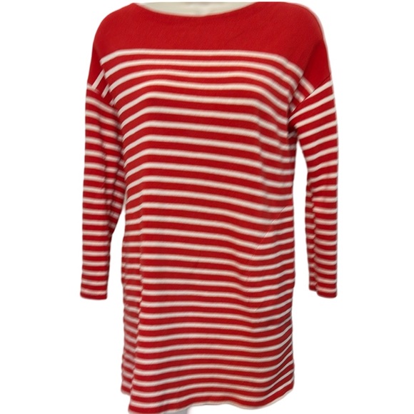 J. Crew Boatneck Mini Dress in Red & White Stripe - Picture 2 of 4
